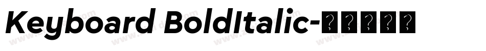 Keyboard BoldItalic字体转换